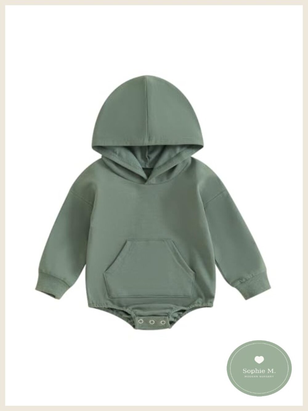 Baby Hooded Sweatshirt Romper Long Sleeve Cotton Blend Infant Outfit